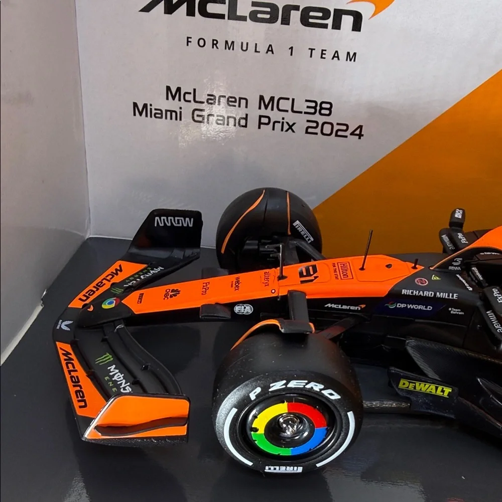 McLaren MCL36 Miami Grand Prix 2024 Toy Car - Orange and Black